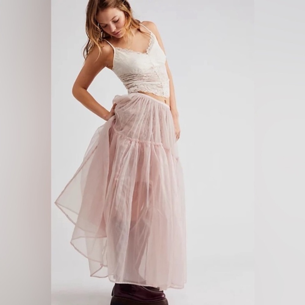 Brenda Knight Anne Tulle Skirt Free People Xs New Without Tags